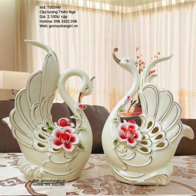 Cặp Tượng Thiên Nga Sứ Cao Cấp